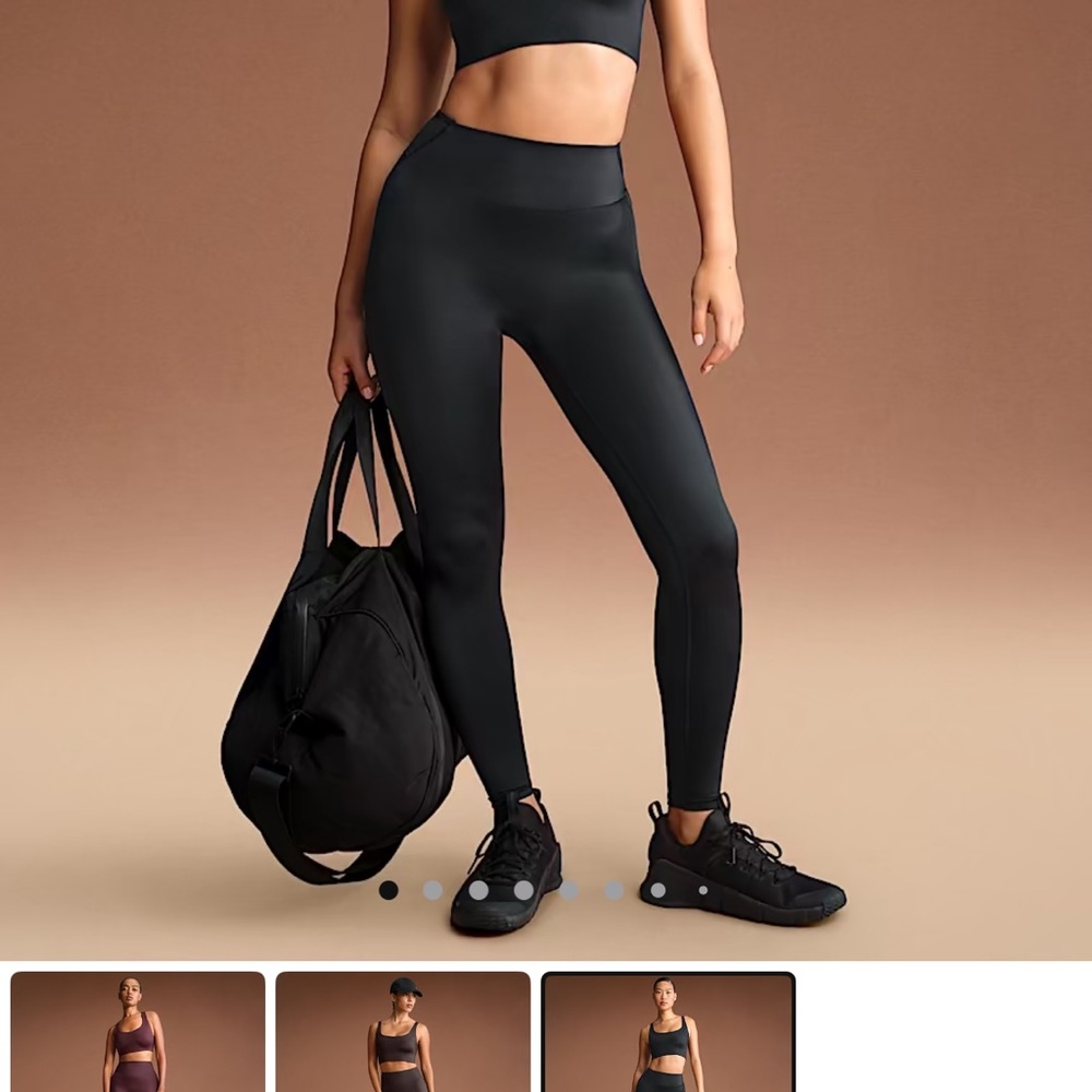 Nike SKIMS Shine Black Women's High-Waisted Leggings
